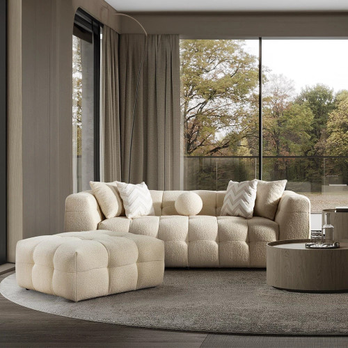 Bubble Boucle Footstool 