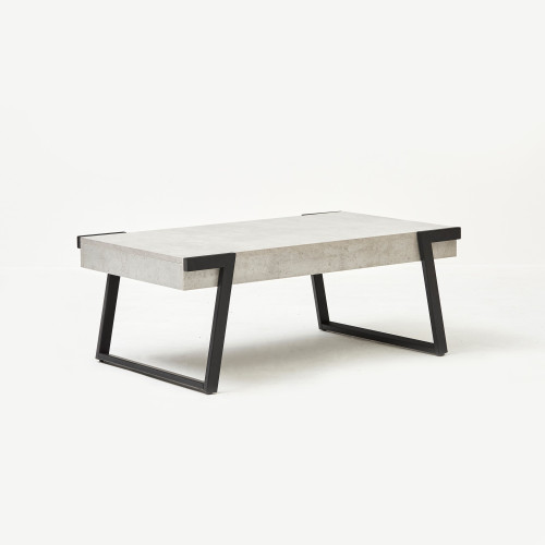 VALENTIO -  GREY CONCRETE EFFECT MELAMINE COFFEE TABLE 